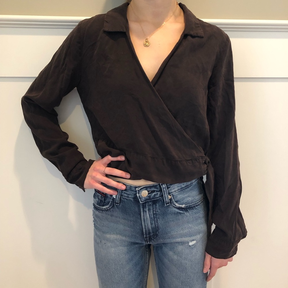 Cloth &stone wrap blouse S